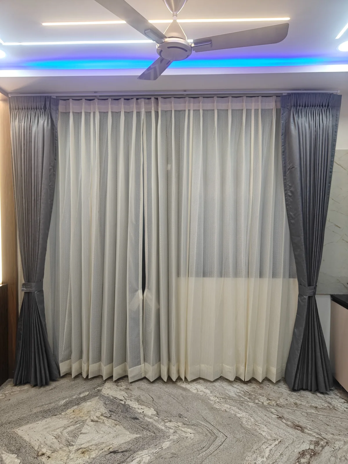 Beautifully layered curtains